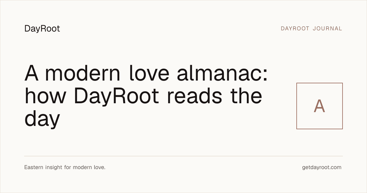 A modern love almanac editorial illustration