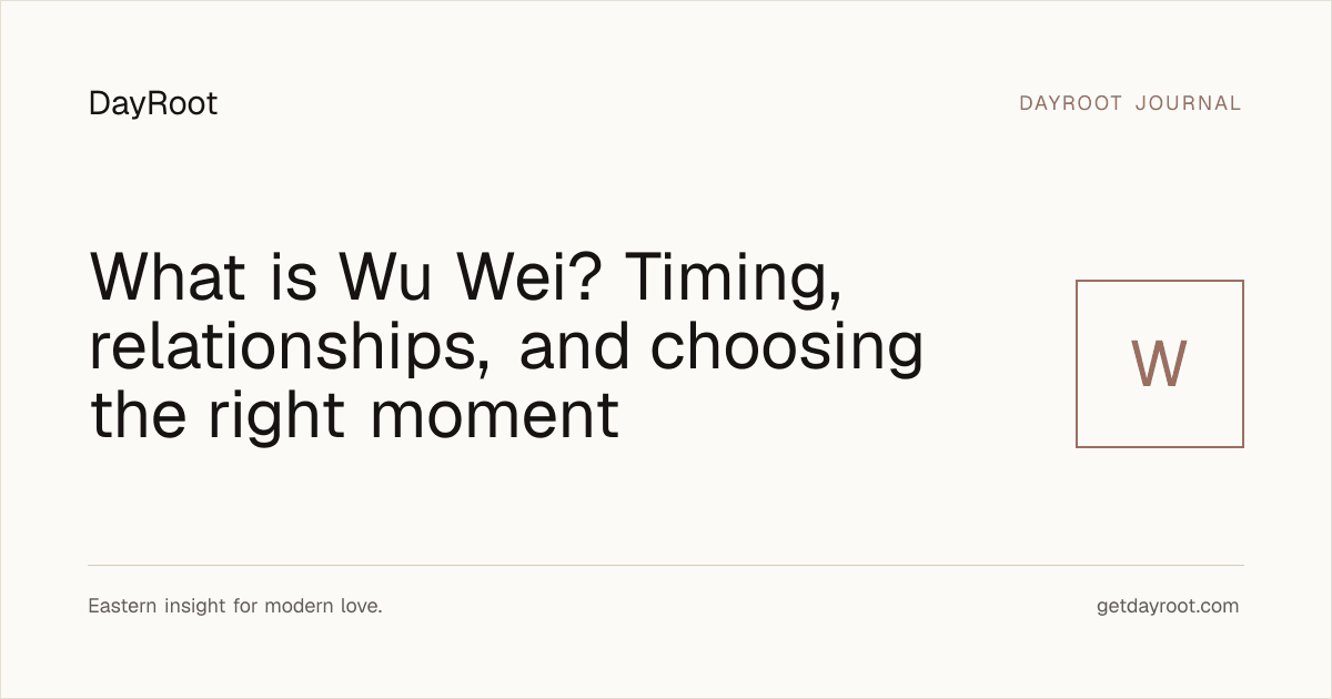 Wu Wei and timing editorial illustration