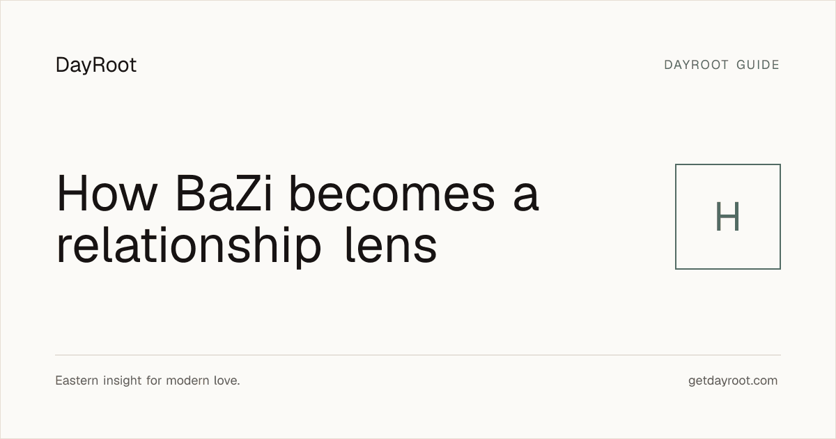 BaZi as a relationship lens editorial illustration